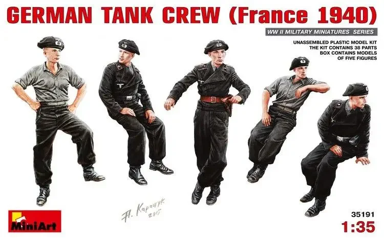 MiniArt 35191 1/35 Gernab Tank Crew (France 1940) (5 Figures) (Plastic model）