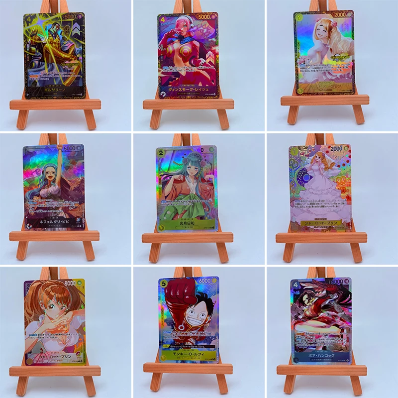 Anime One Piece Diy Homemade Opcg Cards Boa Hancock Charlotte Pudding Nefertari D Vivi Vinsmoke Reiju Marco Collection Cards
