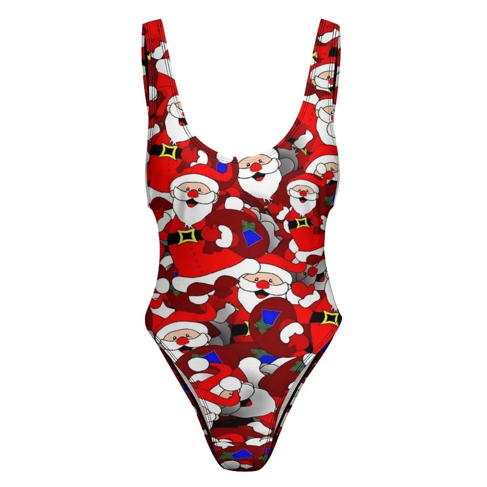 Christmas Swimsuit Santa Claus Push Up Swimwear One Piece Surfing Bathing Suits Swimsuits 2024 Women Sexy Bandage Beach Wear