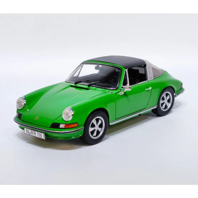 

Diecast Schuco 1/18 Scale Porsche 911S Targa Green Alloy Car Model