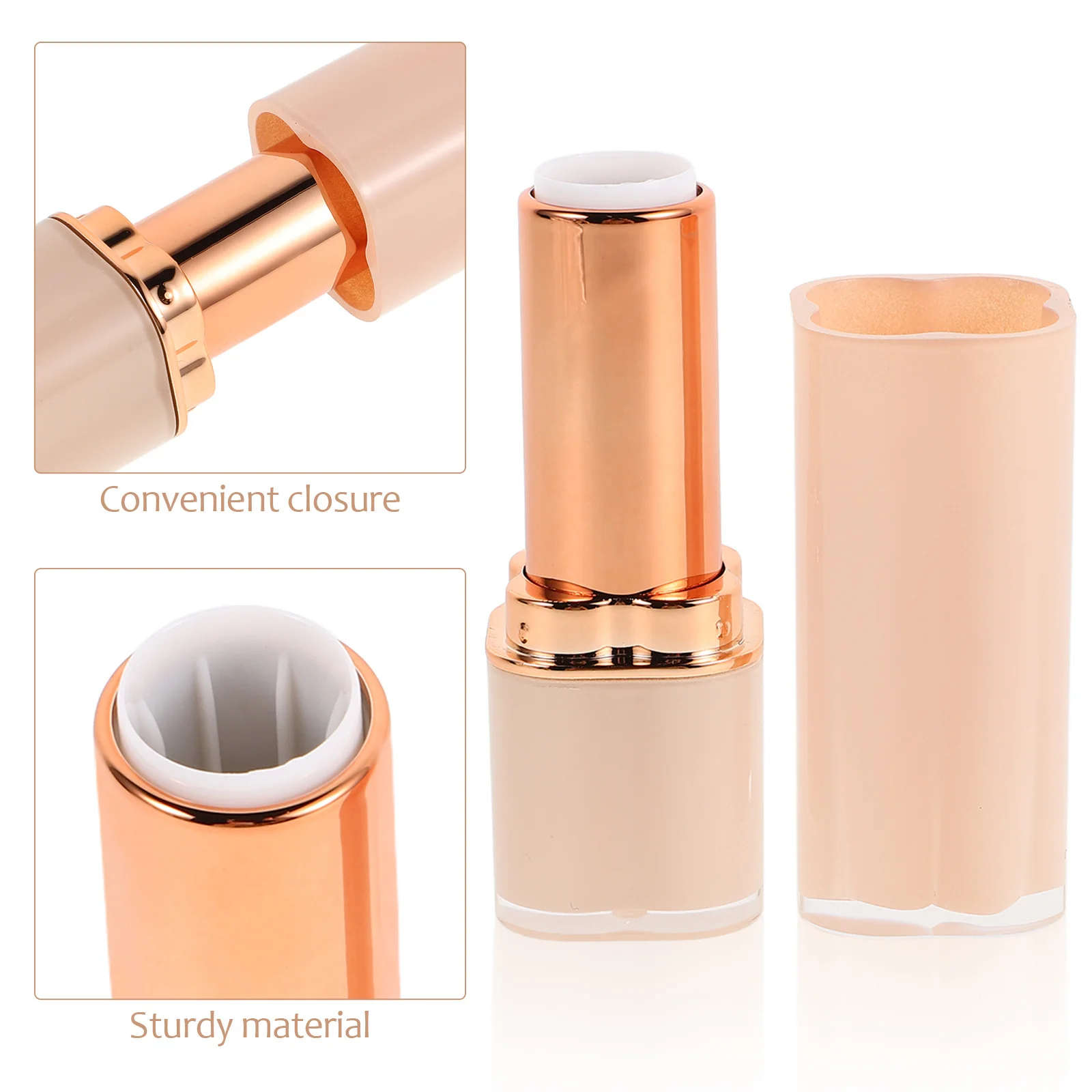 Tragbare Lippenstifttube, nachfüllbar, leer, Lippenbalsam-Behälter, DIY-Lipgloss, Mini-Make-up-Verpackungsröhre, langlebig, sicherer Verschluss