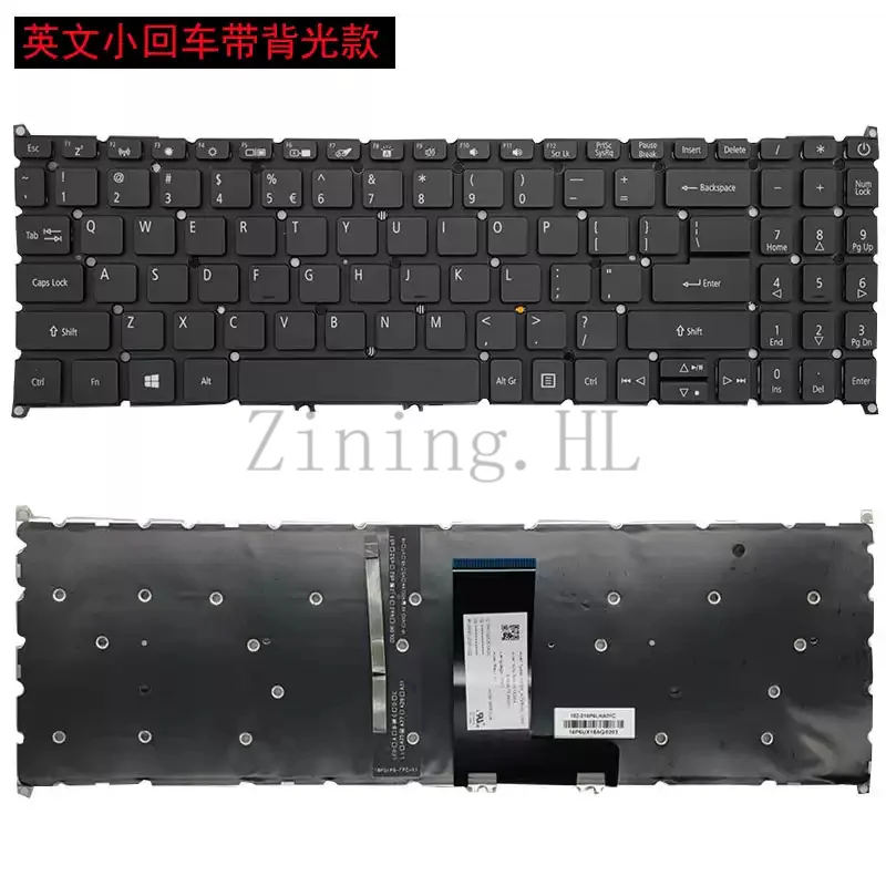 For Acer A515-52G, A515-53, A515-54, A615-51, SF315-54G, N19P4, N19C1 keyboard with backlight  F3 and F4 are brightness keys
