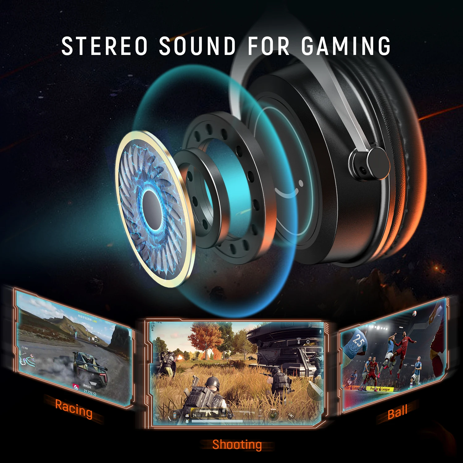 FIFINE 게임용 RGB 헤드셋, 라인 제어, 분리형 마이크, PC,PS4, 5, 스위치, Xbox, 모바일용, 3.5mm 오버이어 헤드폰, AMPLIGAME H3