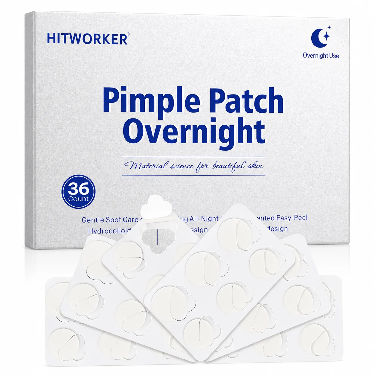 36PCS Pimple Cover Patches, Clear-Look Hydrocolloid Beauty Patches For Day And Night Use, Easy Peel Spot Cover