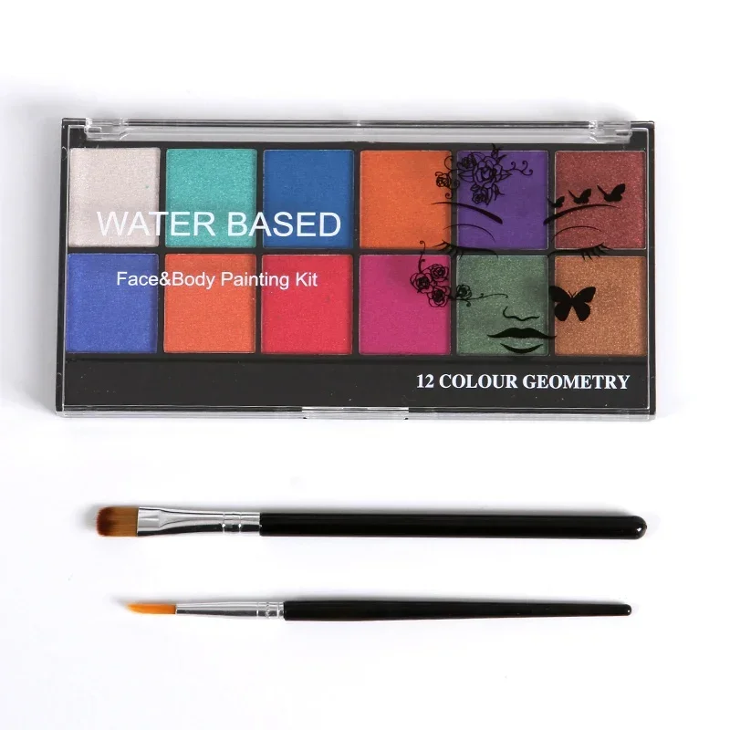 Water Based Pearl Face Body Art Paint Oil Painting Drawing for Halloween Party Beauty Makeup Tool 12 Colors