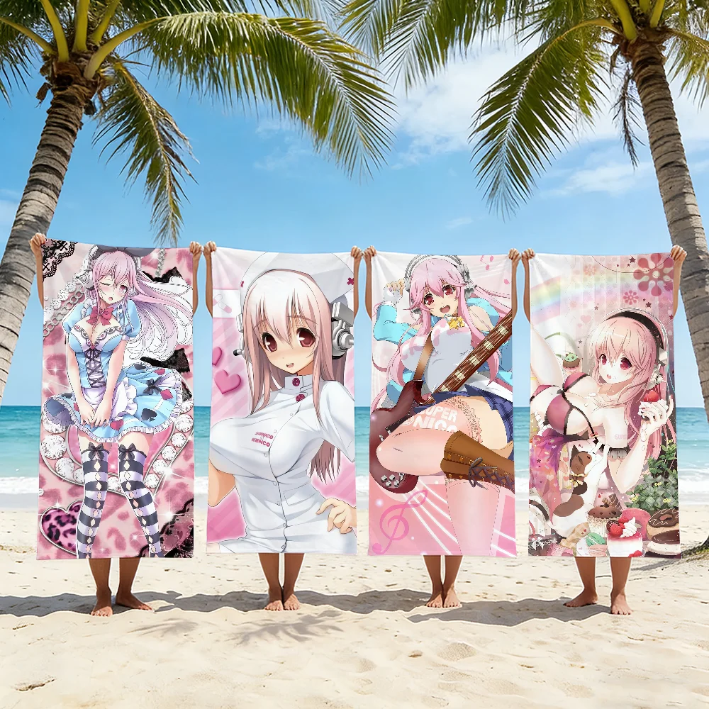 Singer S-Super S-Sonico Cute Towel For Swim Yoga Gym Quick Drying Soft and skin-friendly Beach Towels All-Season