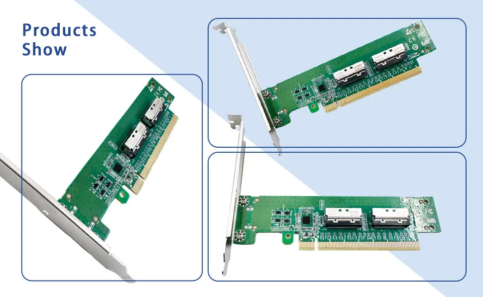 PCI Express X16 zu Zwei MCIO Erweiterungskarte 8I Adapter – Detail 5