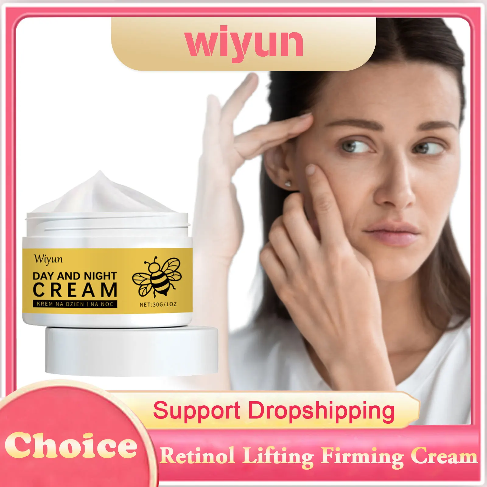 

Retinol Lifting Firming Cream Anti Wrinkles Smoothing Improve Skin Elasticity Brightening Shrink Pores Moisturizing Facial Cream