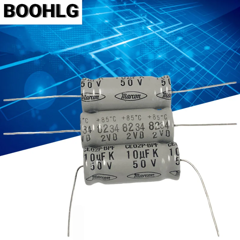 Condensador electrolítico no polar BP, división de frecuencia de audio para fiebre, 50v, 10uf, 13x30mm, 2 uds.