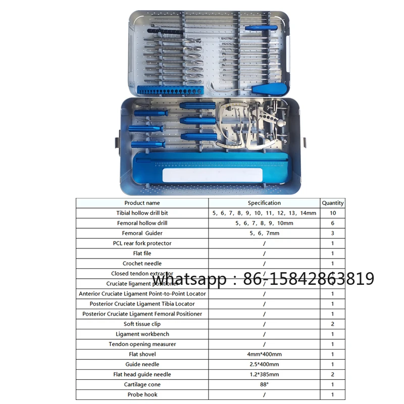 ACL/PCL Reconstruction Knee Arthroscopy Instruments Posterior Cruciate Ligament Femoral Positioner Orthopedic Tools Set