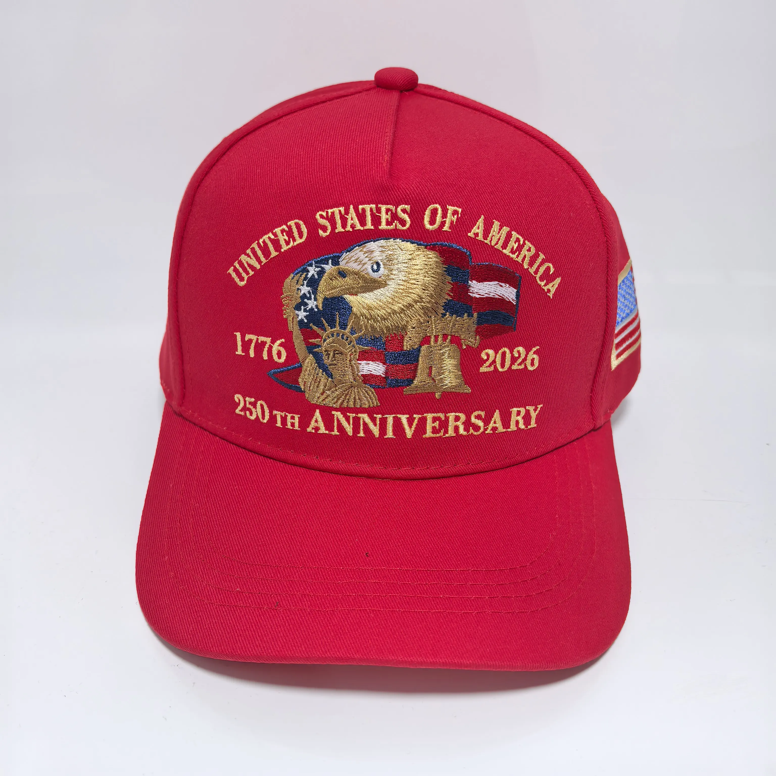 American 250th Anniversary Baseball Cap - US250th - American Independence Day Theme Embroidered Baseball Cap