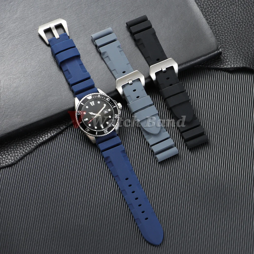 22mm 24mm 26mm Gummi-Uhrenarmband für Panerai Silikonarmband für SUBMERSIBLE PAM441/351/111 Uhrenband Armband Weiche Sportbänder – Detail 10