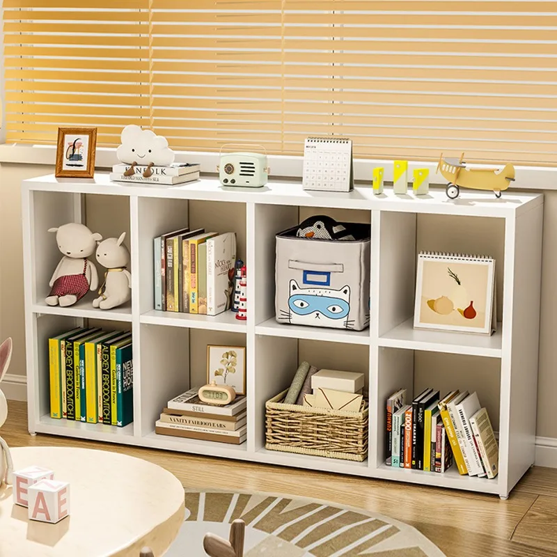 Steel Bookshelf Free Combination Grid Cabinet Book Lake Book Kindergarten Grid Cabinet Low Cabinet Display Bookcase Shelf