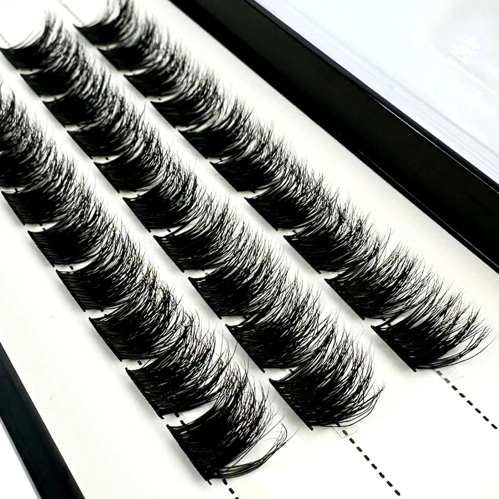 NEUE 5D Flauschige Nerzwimpern 3 Reihen Natürliche Wimpernverlängerung 3D Russische Einzelwimpern-Cluster Make-up-Tools Wimpern Cilia – Detail 26