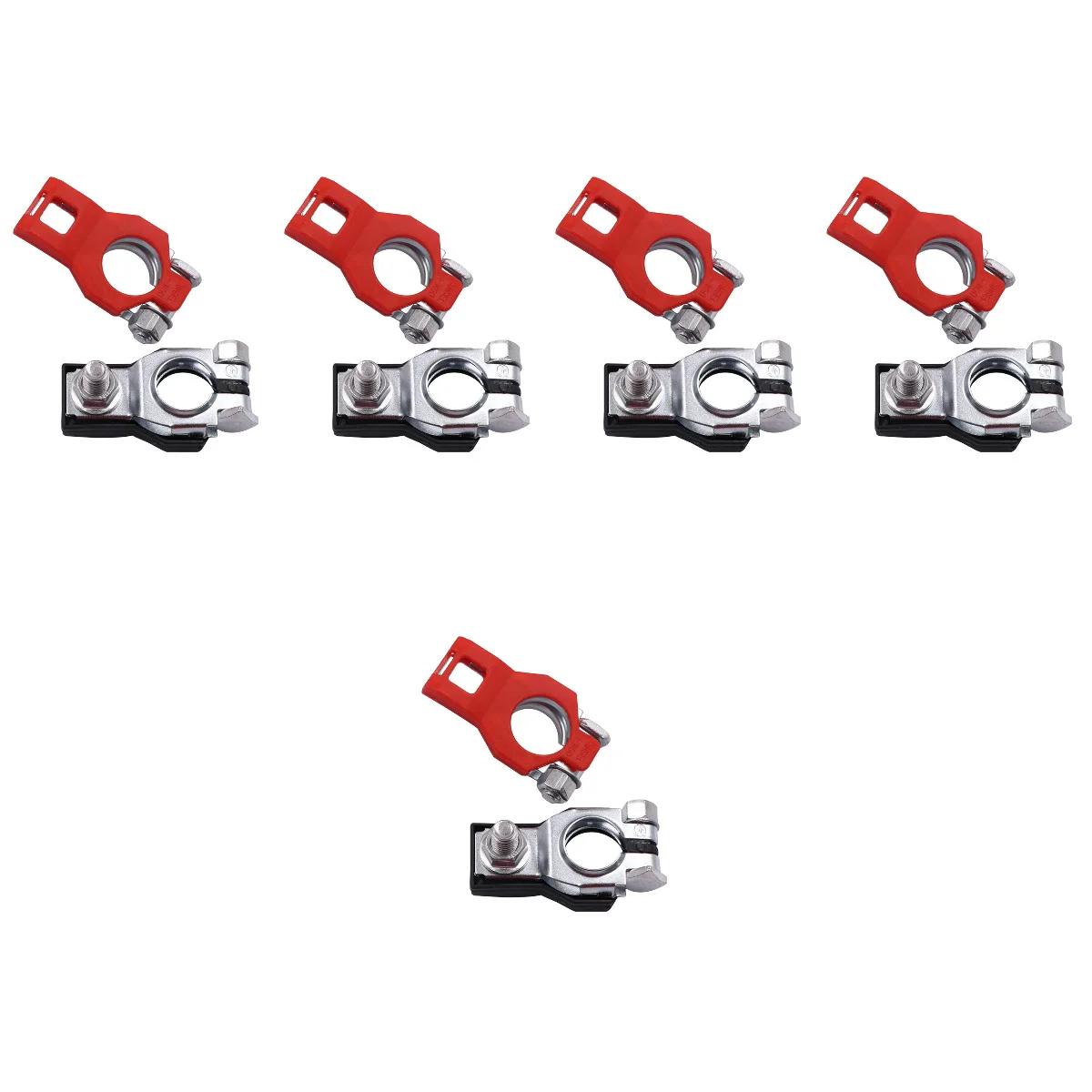 Set of 5 Car Connector Terminal Connecting Tools Clamps Quick Connectors Clip Iron Electrical Test Clips Wiring