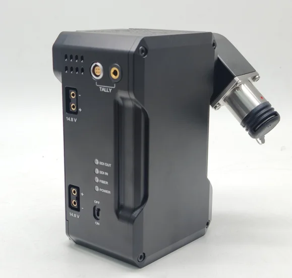 SDI 12G Video in , Pgm return video 8 Pin  2.5mm Remote Smp Te Le mo 3k 93c Tally Hirose grip Fiber Optic Converter Transmitter