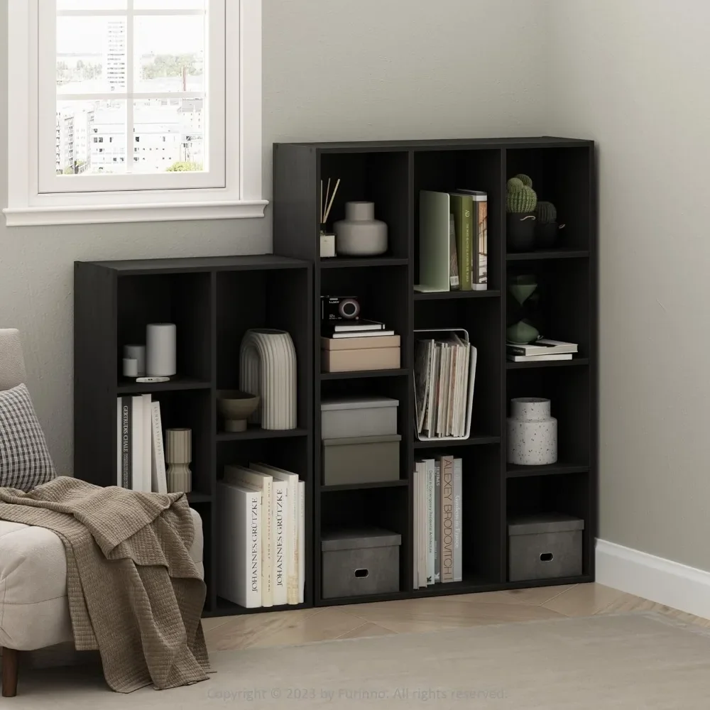 Luder 11-Cube Reversible Open Shelf Bookcase, Blackwood