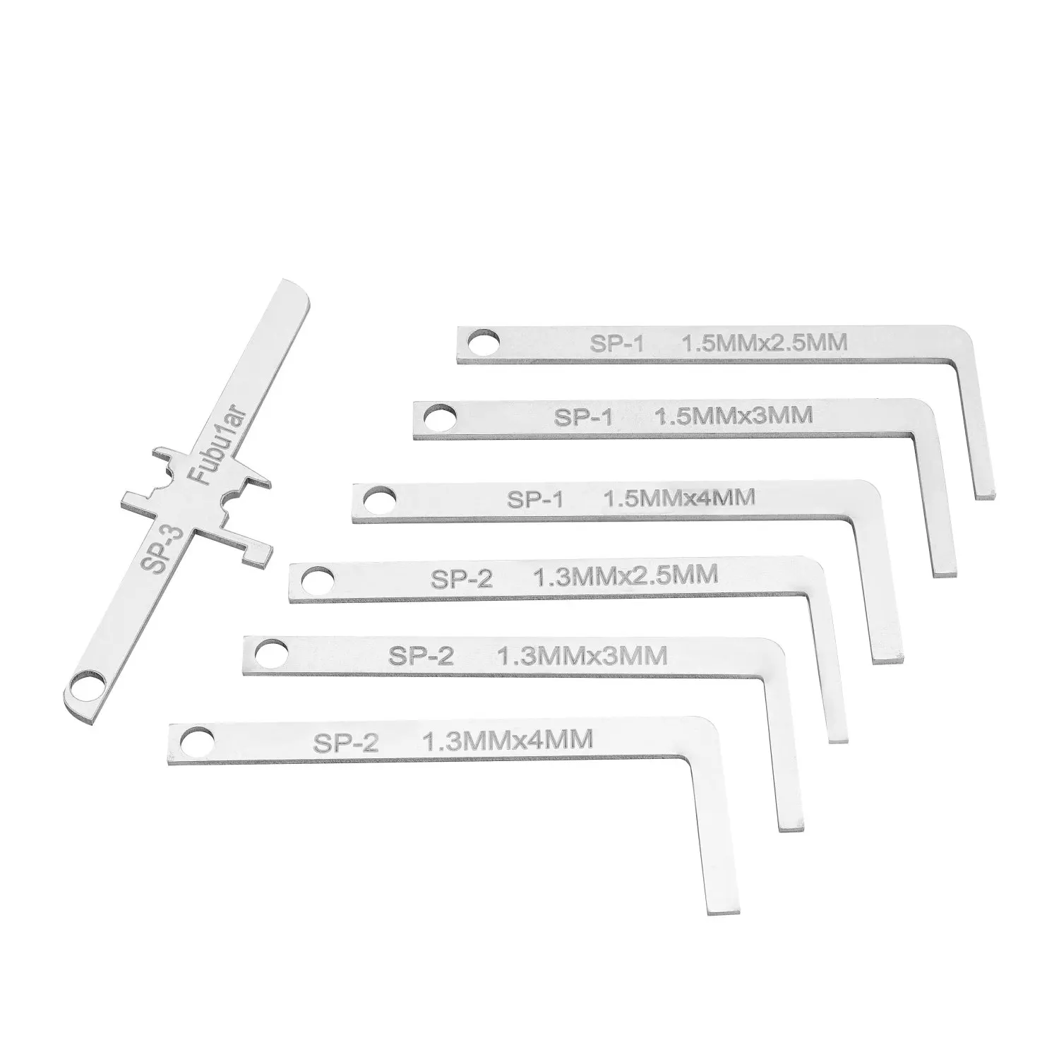 7-Piece High-Quality Locksmith Tool Kit Double Head Tension Wrench Replacement Turning Tool for Security Practicality