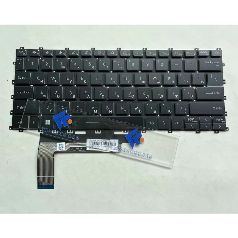 Imagem -02 - Xin-russo-eua Layout Backlit Teclado para Notebook Msi Moderno 14 C11m C12m C13m Ms14j1 14 C7m 14 C5m 14 C7m