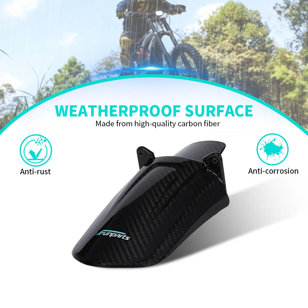 Funparts Carbon Fiber Motorcycle Rear Wheel Fender Mudguards For Surron Sur-Ron Sur Ron Lightbee Light Bee X S L1E