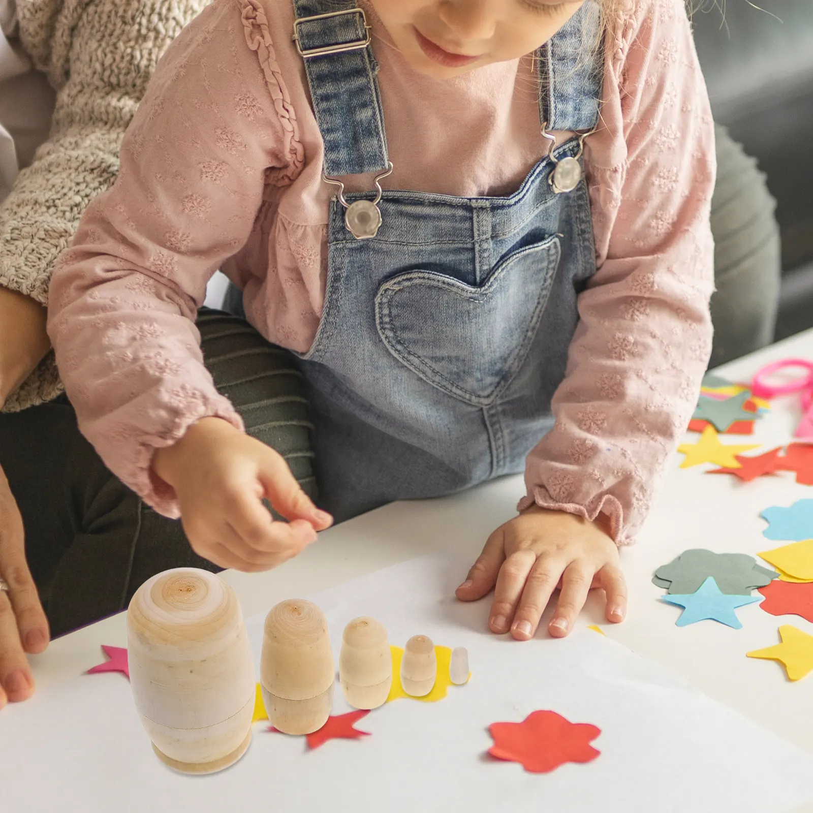 

Набор из 3-х матрешек из натурального дерева для самостоятельной росписи: творческий набор для детей, семейный проект для совместного творчества, украшение для дома и офиса, увлекательная занятие
