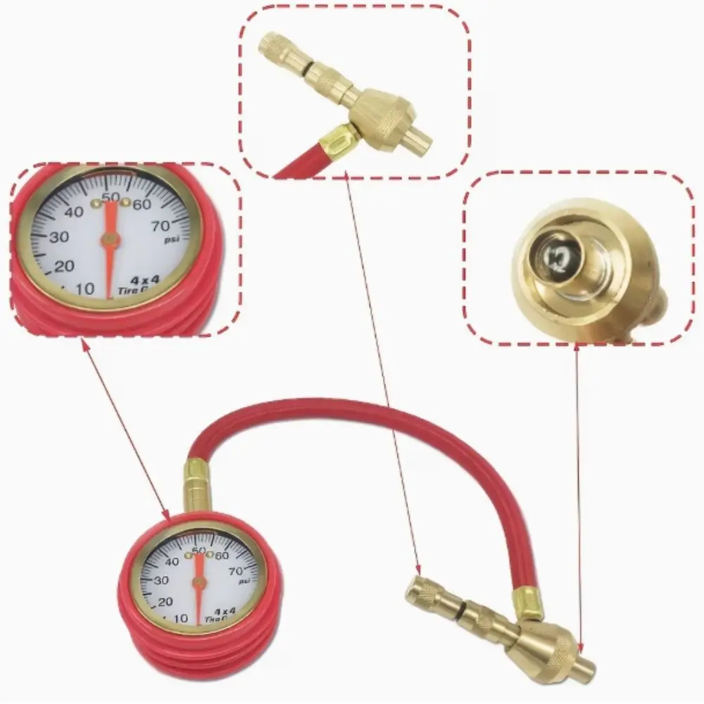 Digital Display Tire Pressure Gauge Automatic Deflation 200 Psi Capacity Digital Tire Gauge 75Psi Range Accurate Reading