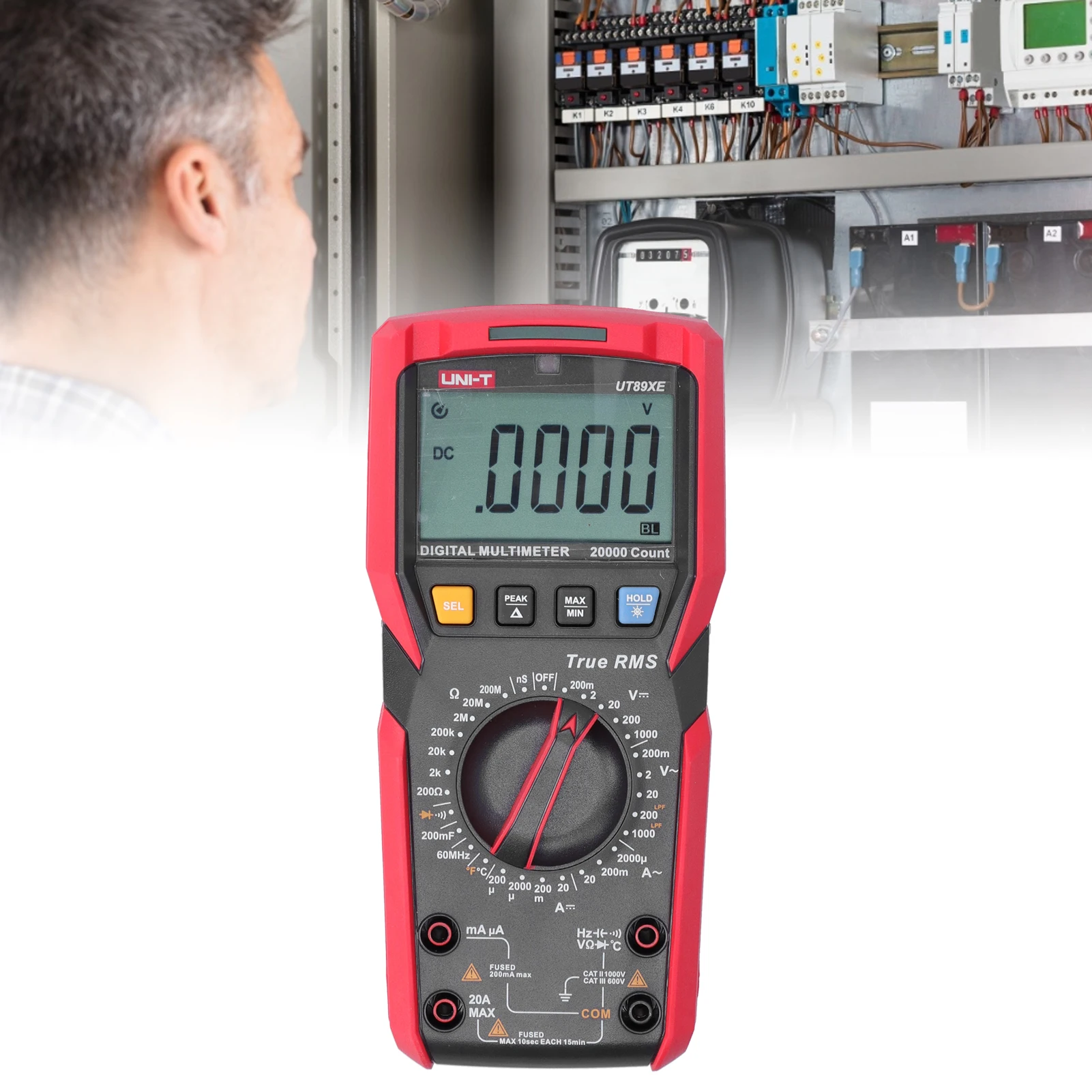 Multímetro Digital multifuncional de alta precisión, herramientas multímetro de mantenimiento eléctrico de valor efectivo de 20000 bits