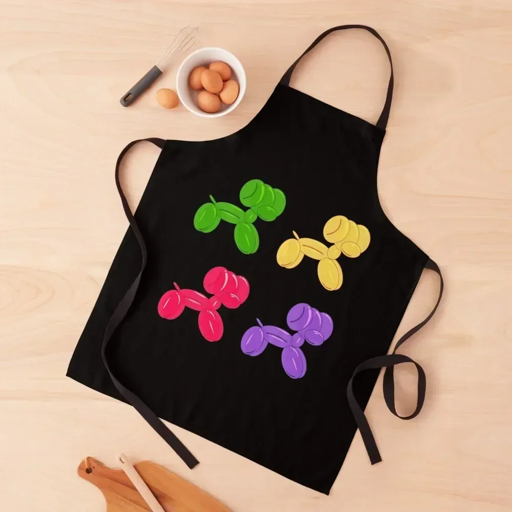 

Balloon Dog Pack Apron Women's Home Clothes Cute Kitchen Accessories Apron