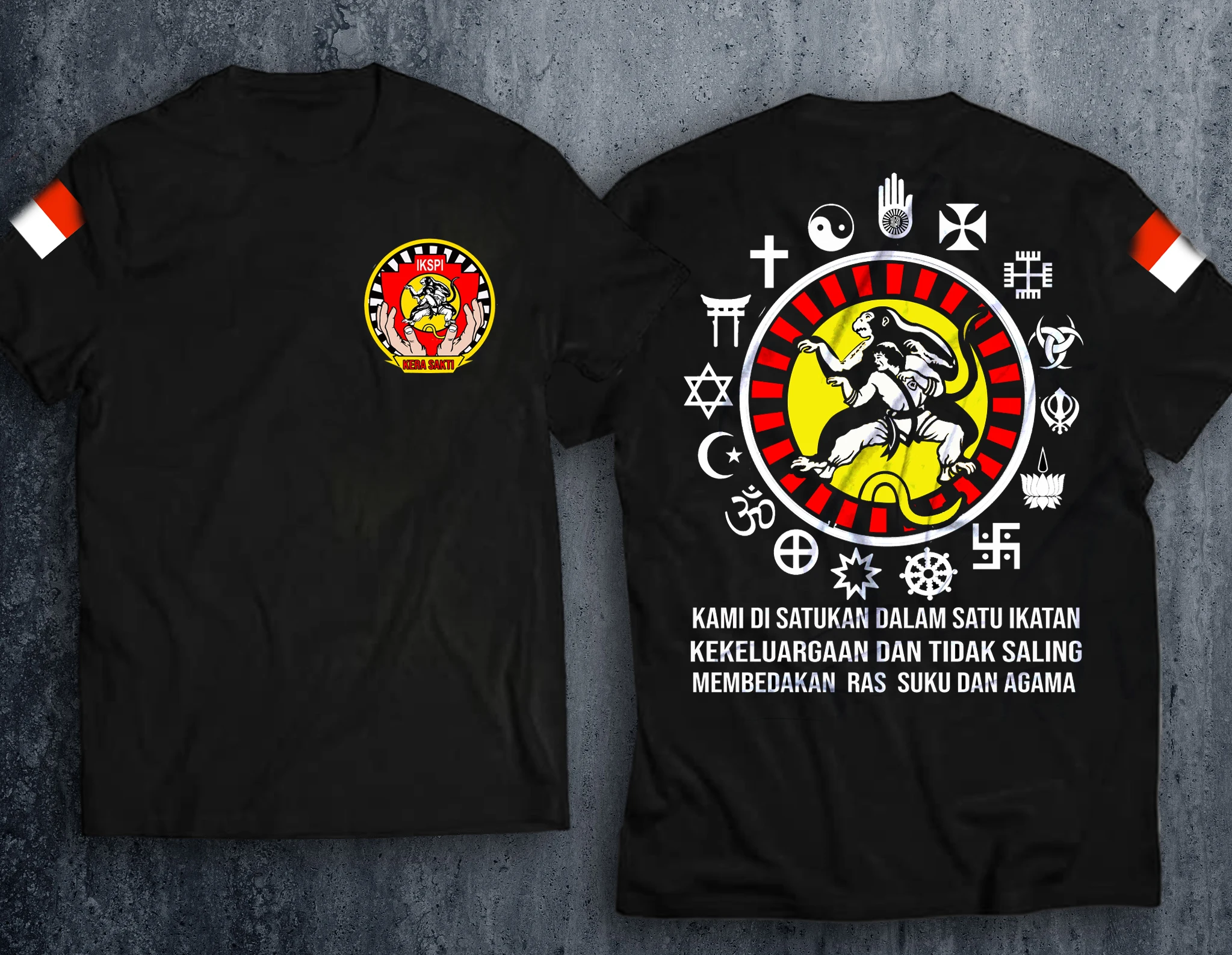 2026 new Round-neck short-sleeved T-shirt with martial arts patterns featuring a universal theme suitable for both men and women
