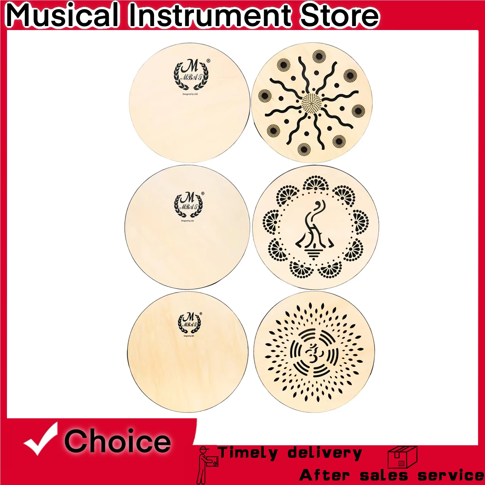 8/10/12 Zoll Creek Drum Ethnische Schlaginstrument Massivholz Trommel Regen Sound Musikalische Geschenke Trommeln, die Sound des Wassers simulieren