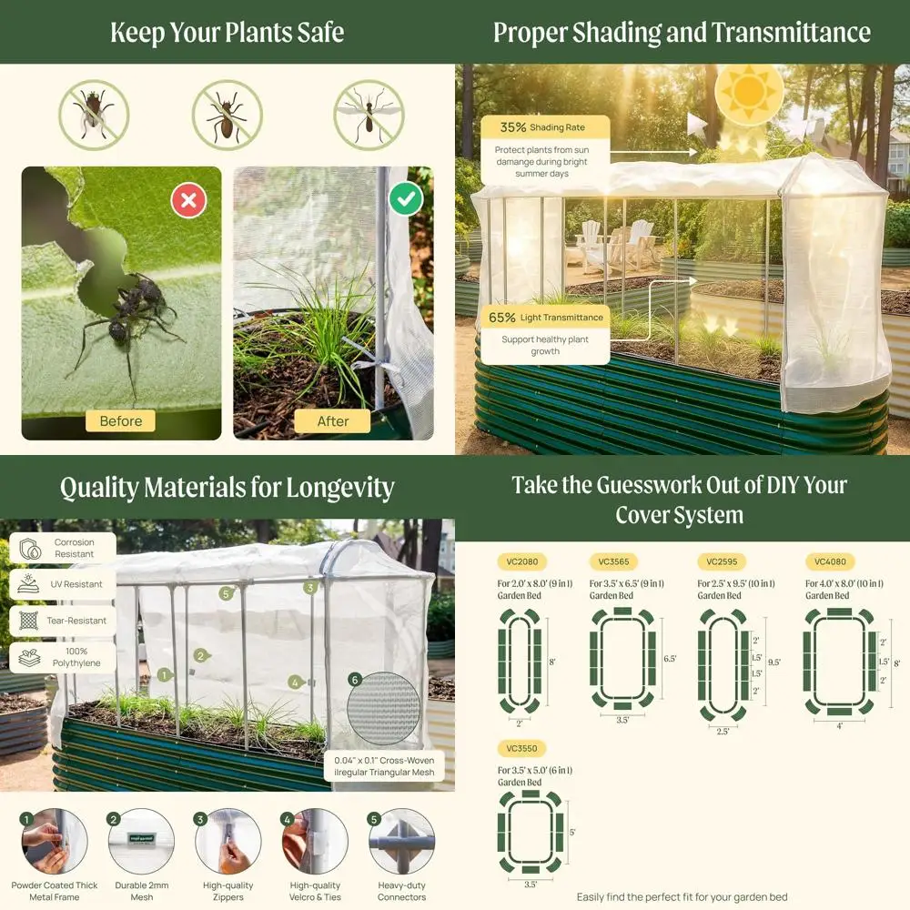 

Многофункциональная система укрытия для сада 4,0' x 8,0' (грядка в комплект не входит)