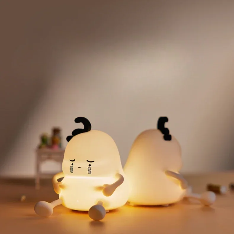 Creative Silicone Lamp With USB Charging Three Levels Of Brightness Pat Light Bedroom Bedside Timer LED Night Light