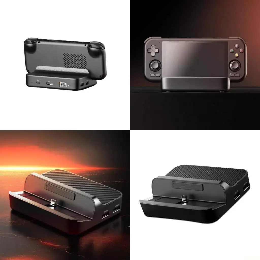 Multifunctional Docking Station Offering Stable Power & Data Transfer For Retroid Pocket 5 Users Seek Immersive Gameplay