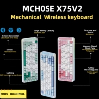MCHOSE X75 wireless Mechanical Keyboard 83 Keys Wired/2.4G/Bluetooth 8000mAh Battery 280h Endurance Hot Swap PBT RGB for Gaming