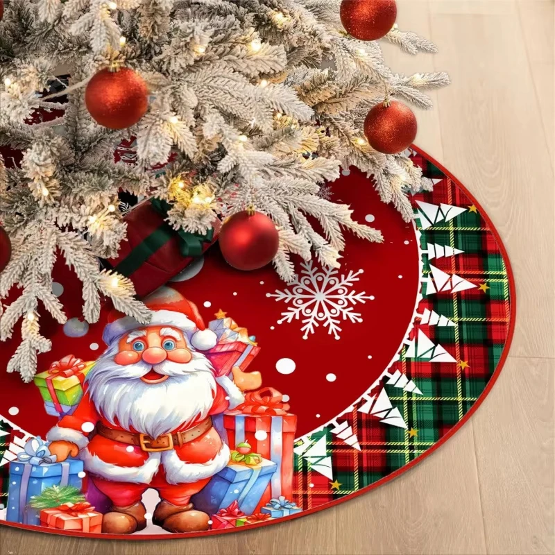 VIKAMA Digital Heat Transfer Christmas Tree Skirt Best-Selling Holiday Item For Living Room And Bedroom - Christmas Decor Item