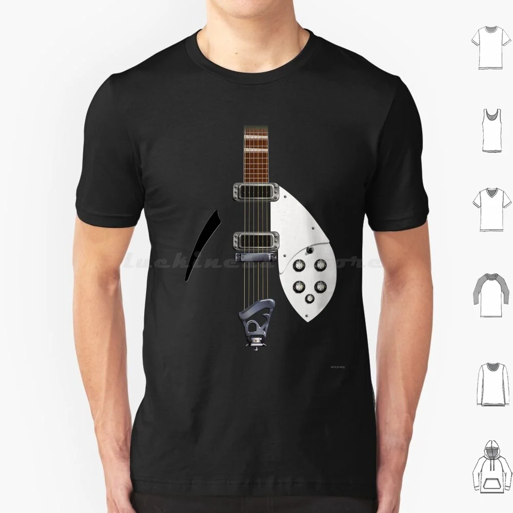 Style Guitar Digital Illustration T Shirt Cotton Men Women DIY Print 360 330 450 480 Rick Townshend Petty Marr Lynott Guitar