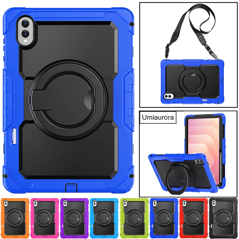 

For Samsung Tab S11 11" SM-X730 X736B S11 Ultra 14.6 inch SM-X930 X936 Pull Ring Stand Strap Tablet Case Shockproof Rugged Funda