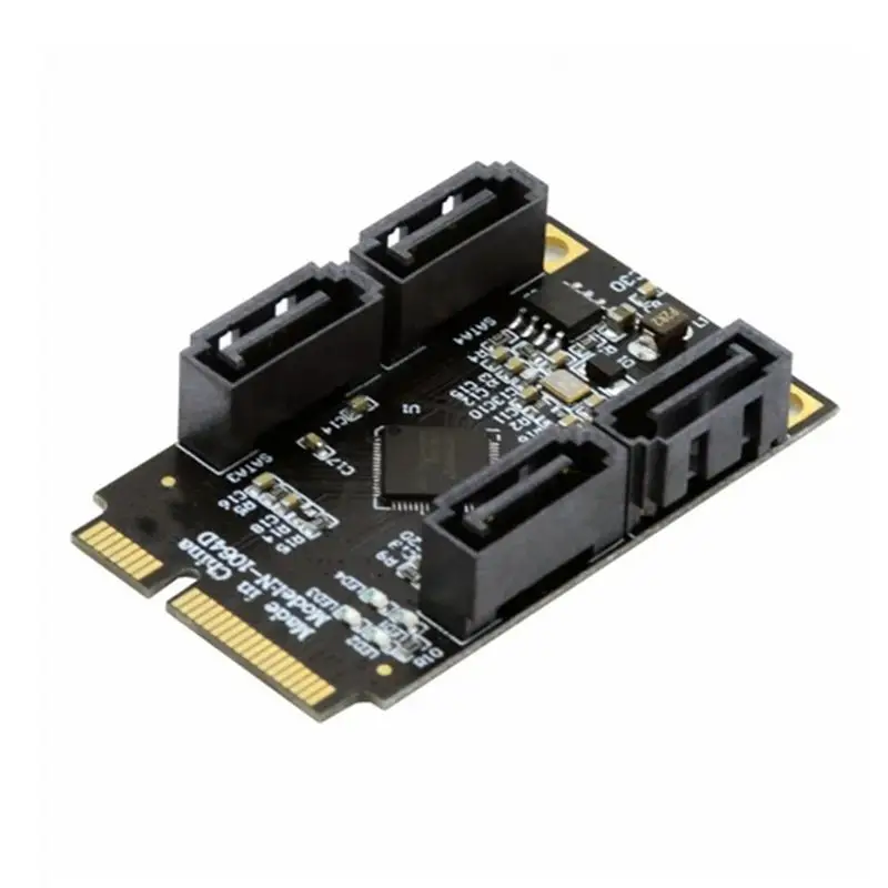 A+E PCI Express Mini PCI-E PCI Express Expansion Card PCI-E Adapter PCI-E To4 Ports SATA 3.0 ESATA PCIE SATA3 6Gbps