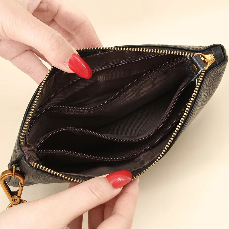 Leather Women Clutch Wallets Bee Zipper Purse Long Coin Purses Cell Phone Pocket Female Wristband Card Wallet Ladies Money Bag