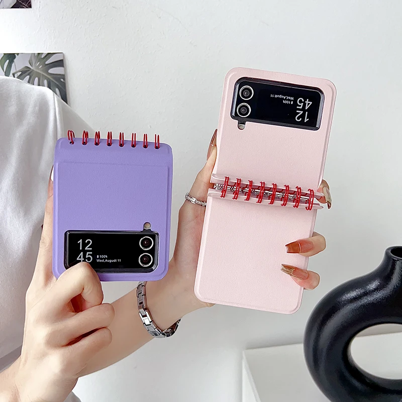 Casing Case For Samsung Galaxy Z Flip3 Z Flip4 Z Flip5 Calendar Book Style PU leather Shockproof Mobile Phone Case Cover