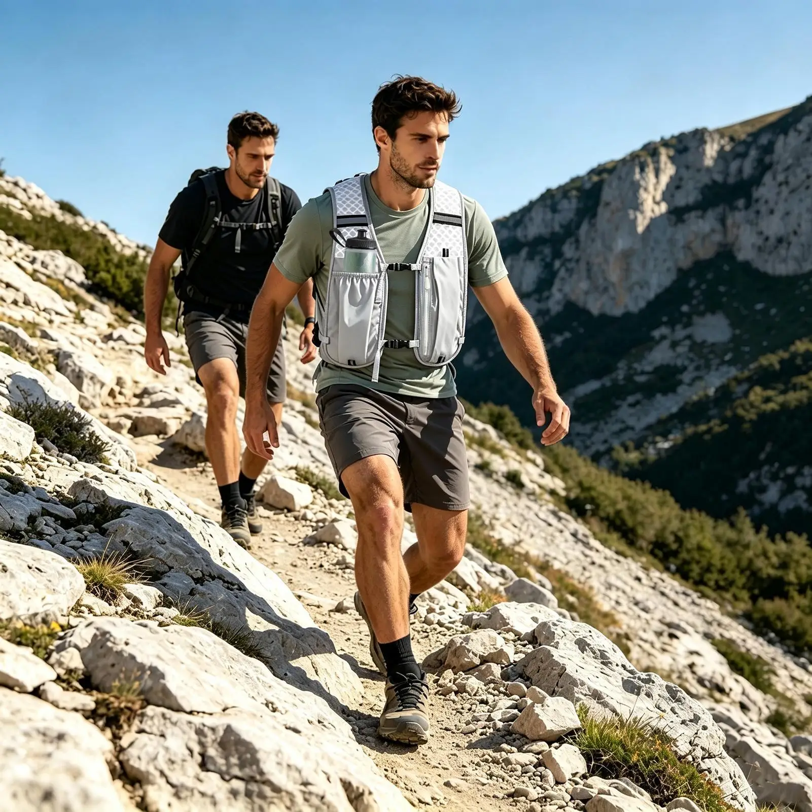 Running Vest Water-Resistant Breathable Backpack Outdoor mountaineering vest bag vest bag for Running Hiking Cycling Trails