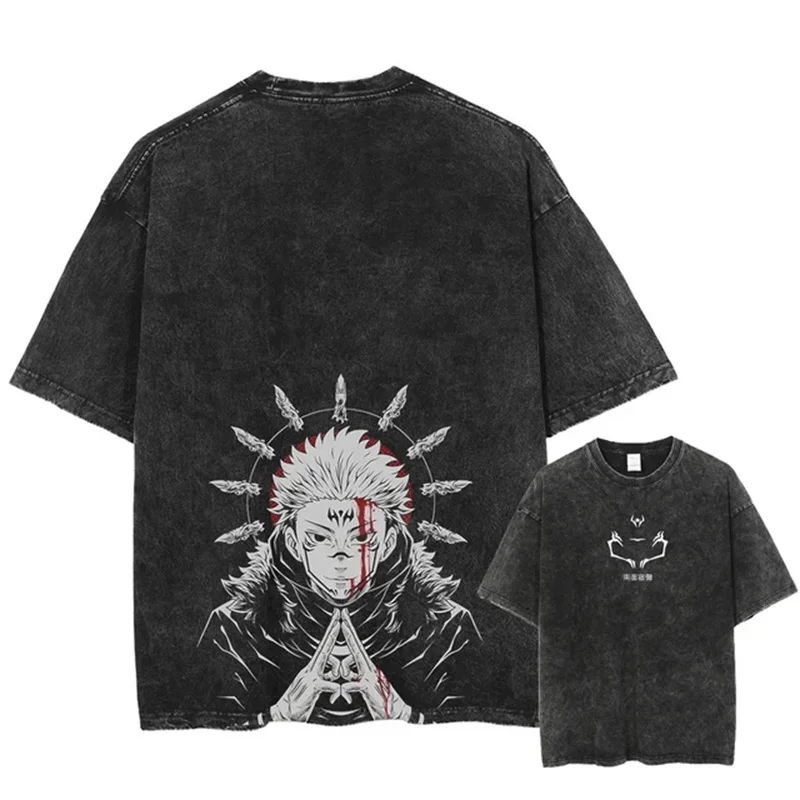 NONE Harajuku Manga Graphic Print T-Shirt 4