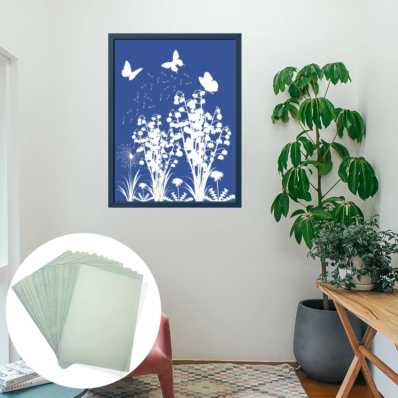 Cyanotype Printing Paper Sun Accessories Prints Natural Fiber Kit Child Solar Activated Paper