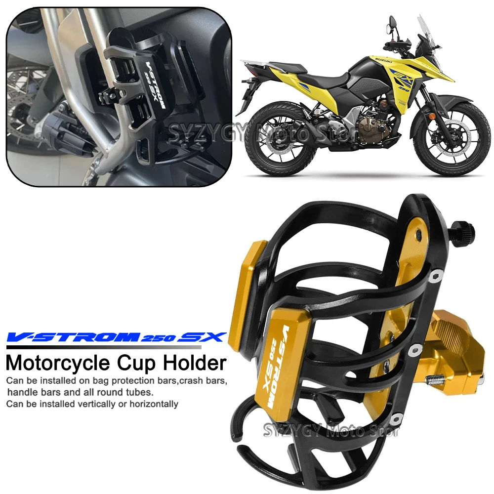 

For V-strom 250 sx v-strom 250 sx Motorcycle Universal CNC Accessorie Beverage Water Bottle Cage Drink Cup Holder