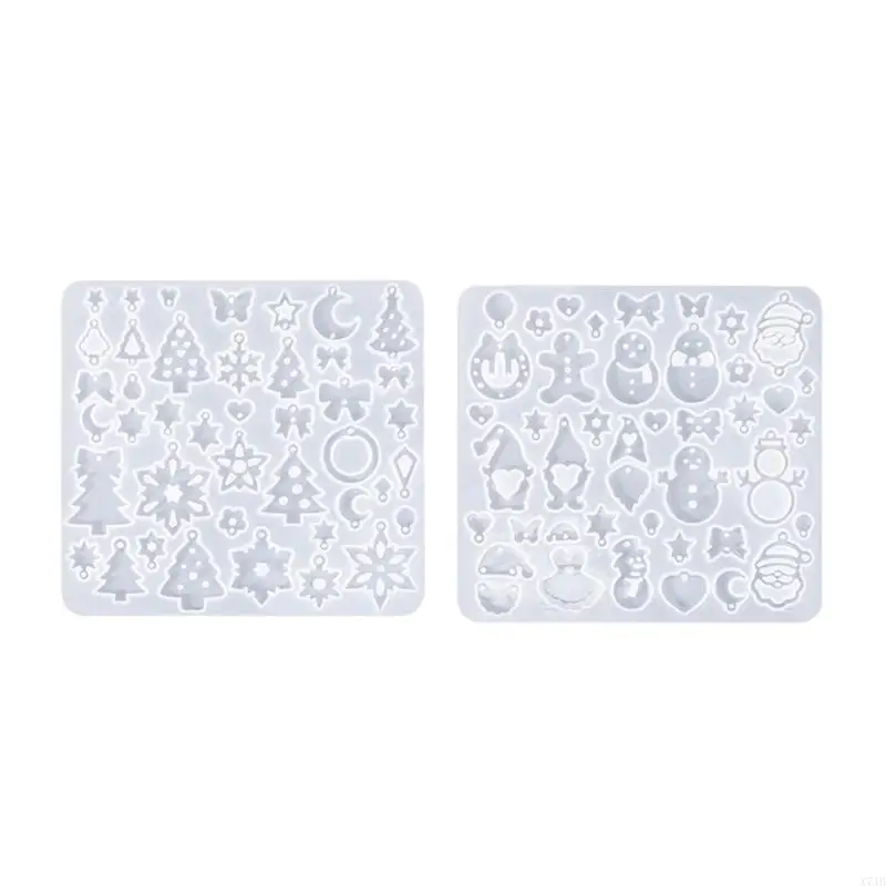 Holiday Jewelry Silicone Mould Set Santa Snowflakes Earring Creation