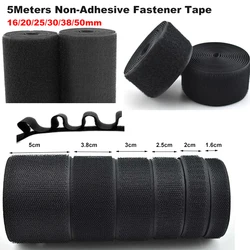 5Meters/Lot 16-100mm Black White Non-Adhesive Fastener Tape Hook and Loop Tape No Glue DIY Sewing Accessories Magic tape