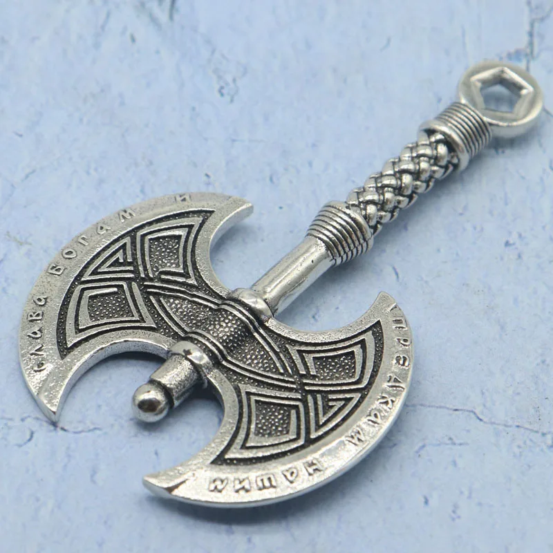 اشتر 3 واحصل على 1 مجانًا، يوصى به بشدة 15 جرامًا ثلاثي الأبعاد على شكل فأس كبير من الفولاذ المقاوم للصدأ للرجال