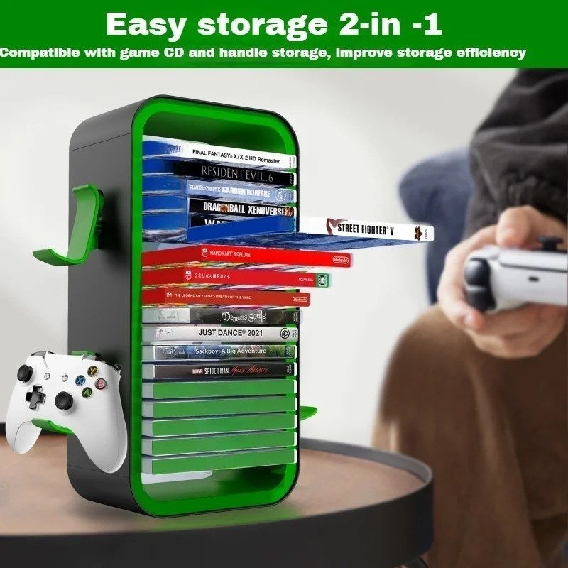 Стеллаж для хранения игровых картриджей Linyuvo и подставка для контроллера для переключателя PS NS, игровые диски, стеллаж для хранения большой емкости, аксессуары