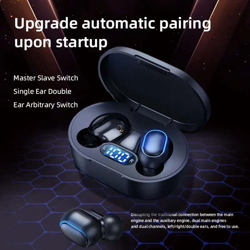 Wireless Bluetooth Earphones In Ear High Sound Quality Intelligent Battery Level Digital Display Noise Reduction TWS Earphones