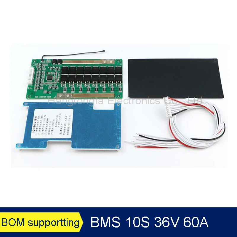 Balance BMS 10S 36V 40A 50A 60A Lithium 18650 Battery Pack Charge Board Equalizer z ochroną temperatury NTC dla Ebike/Escooter